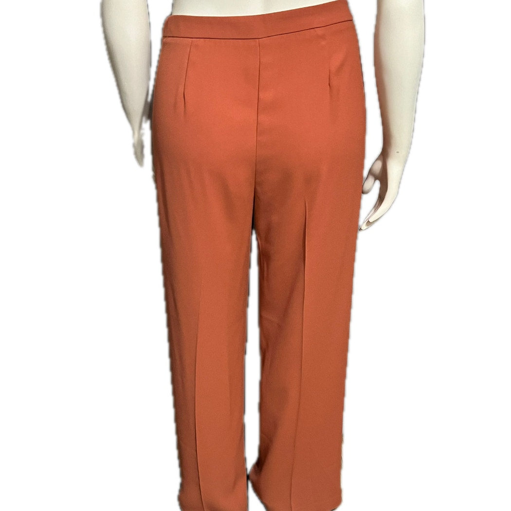 Bar lll Rust Orange Flowy Trouser Dressy Pants Sz-12