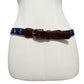 Golf Theme Character Navy & Red With Brown Leather Buckle Belt Sz-Large