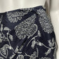 Evan Picone 100% Silk Navy White Floral Wrap Skirt Sz-10