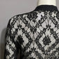 Katherine Harestad Black Allover Lace Collared Blouse Sz-Medium/Large