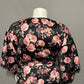 Secret Treasure Black Floral With Lace Robe Sz-XL/1X