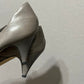 Carriage Court Vintage Grey Geometric Print Pointy Toe Kitten Heel Sz-7 1/2 B