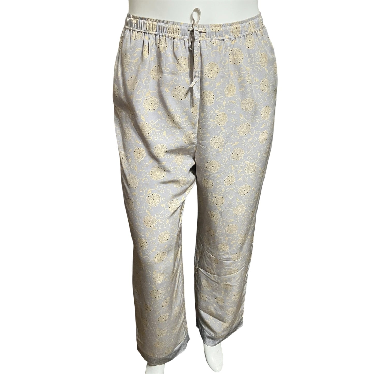 CW Women’s 100% Silk Drawsting Trouser Pants Sz-16/18