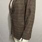 Vintage Requirements Chocolate Wool Blend Plaid One Button Blazer Sz-12