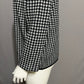 Josephine Chaus Black Houndstooth Open Front Cardigan Sz-Large