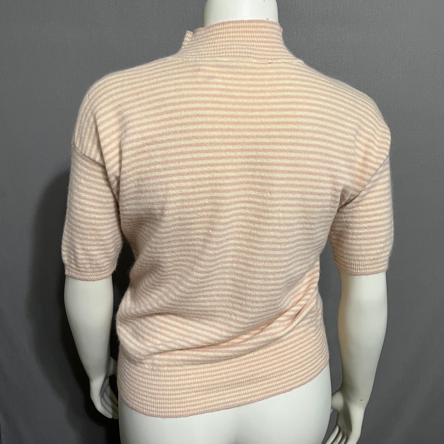 Vintage Women’s Striped Sweater Lambswool Rabbit Hair Sweater Sz-Medium