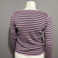 Karen Kane Lavender Striped Cotton Blend Knit Button Front Cardigan Sz-Medium