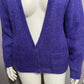 Vintage Penbrooke Lane Deep Purple Mohair Button Cardigan Sz-Medium