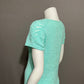 Coldwater Creek Mint Green Lightweight Short Sleeve Sweater Sz-Small