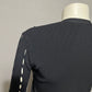 Cyrus Black Cutout Sleeve Bow Tie Cardigan Sweater Sz-Medium