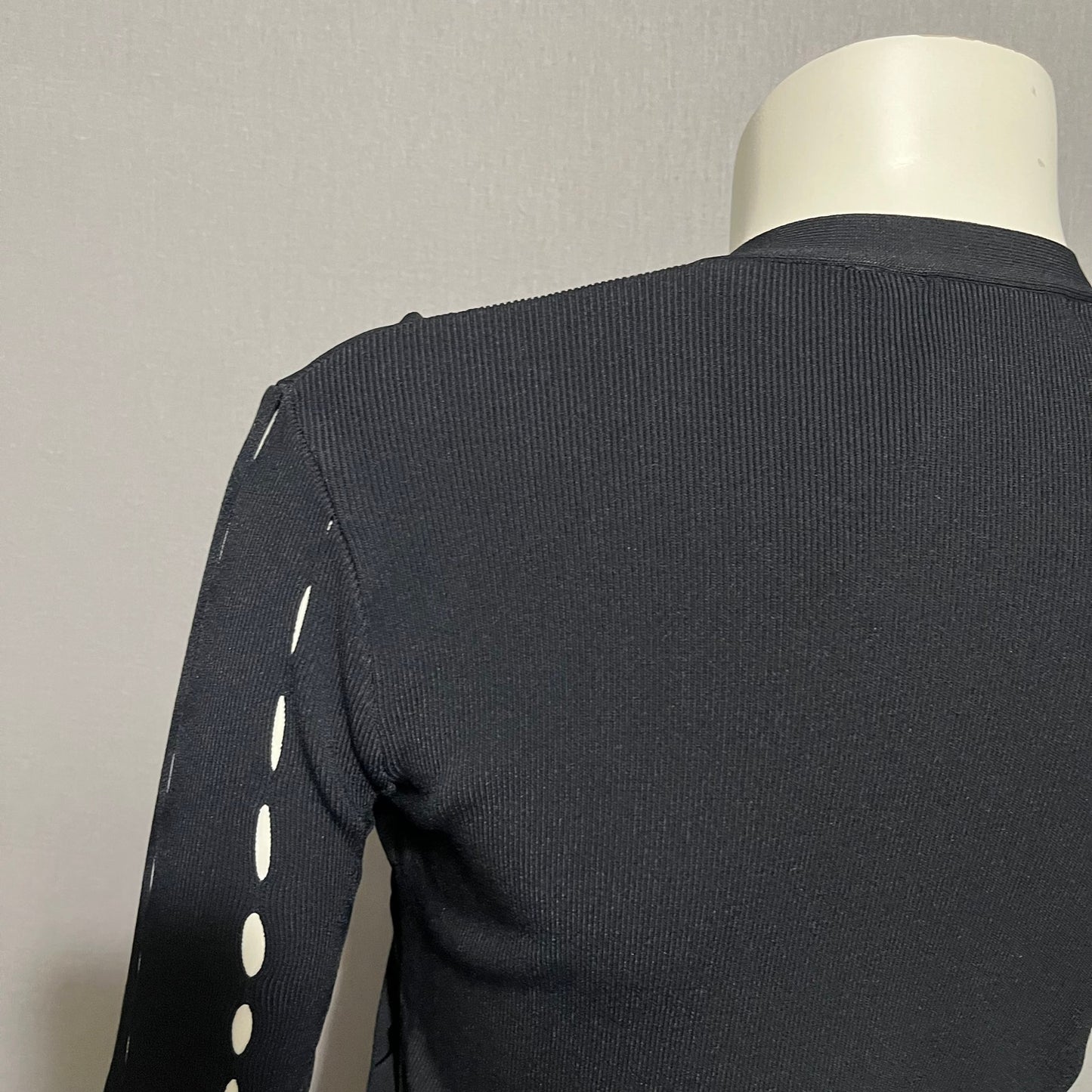 Cyrus Black Cutout Sleeve Bow Tie Cardigan Sweater Sz-Medium