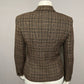 Jones New York Brown Plaid Academia 3 Button Front Blazer Sz-10