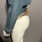 Sisters 100% Cotton Denim & Fur Collar Jacket Sz-Medium