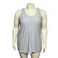 Christian Siriano Blue Striped 100% Linen Tank Top Sz-1X