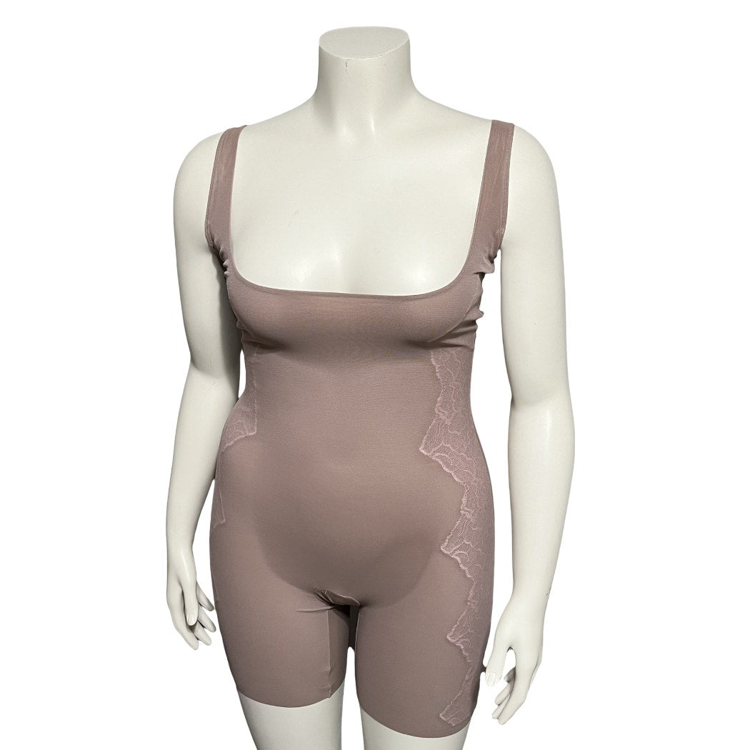Assets By Spandex One Piece Nude With Lace Shapewear Sz-XL