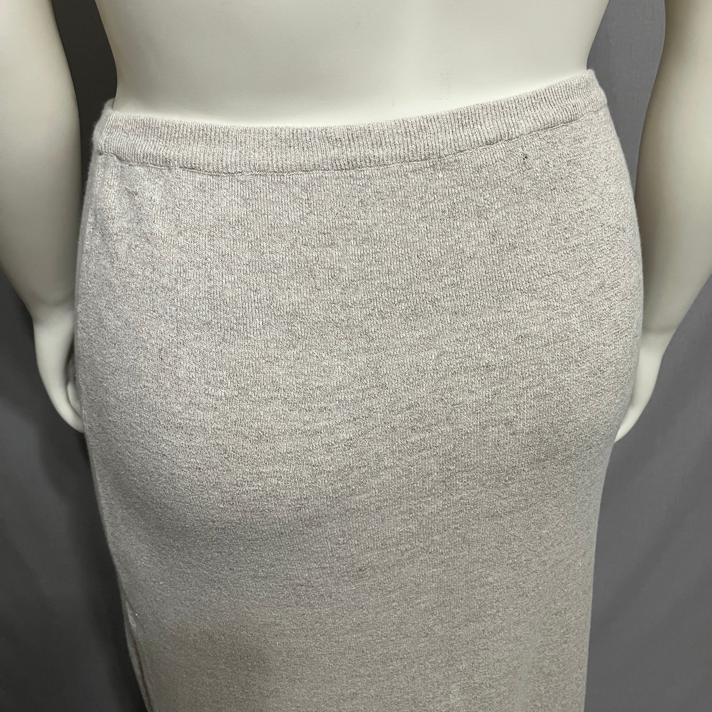 Tweeds Womens Linen Cotton Ponte Knit MIDI Fitted Skirt Sz-XL