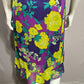 Ella Moss 100% Silk Floral Multicolored Chiffon Ruffle Hem Dress Sz-Small