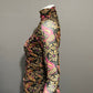 Jane & Delancey Sheer Floral Pink Ruched Mock Neck Top Sz-Medium