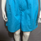 Michele Palmer Blue Cotton Blend High Waist Walking Shorts Sz-12