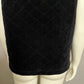 Liz & Co Quilted Black Velvet Button Front Vest Sz-Lg/XL