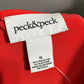 Peck & Peck Orange Cutout Sleeve Knit Casual Vacation Top Sz-XL