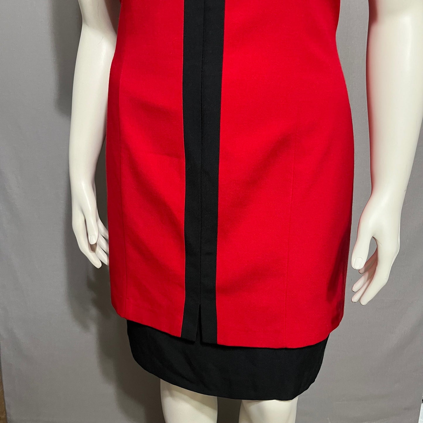 Dani Max Lois Synder Vintage Red Suit Zip Front Career Dress Sz-14 (Large)