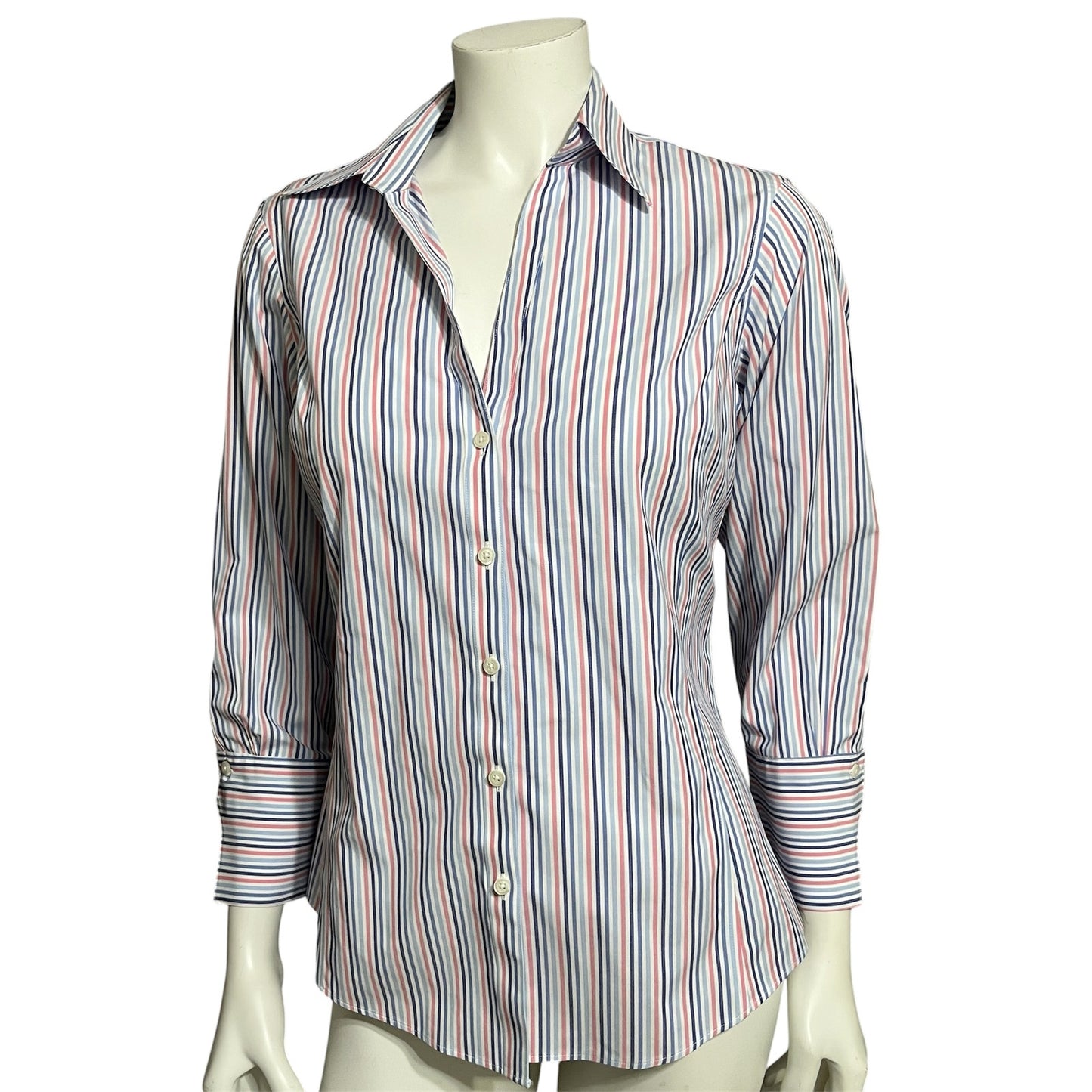 Brooks Brothers Women’s Cotton Striped Button Front Shirt Sz-8