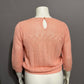 Vintage Light Peach Open Knit With Beads Sweater Sz-Medium