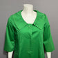 Newport News Green Cotton Swing Midi Length Rain Jacket Sz-14 (Large)