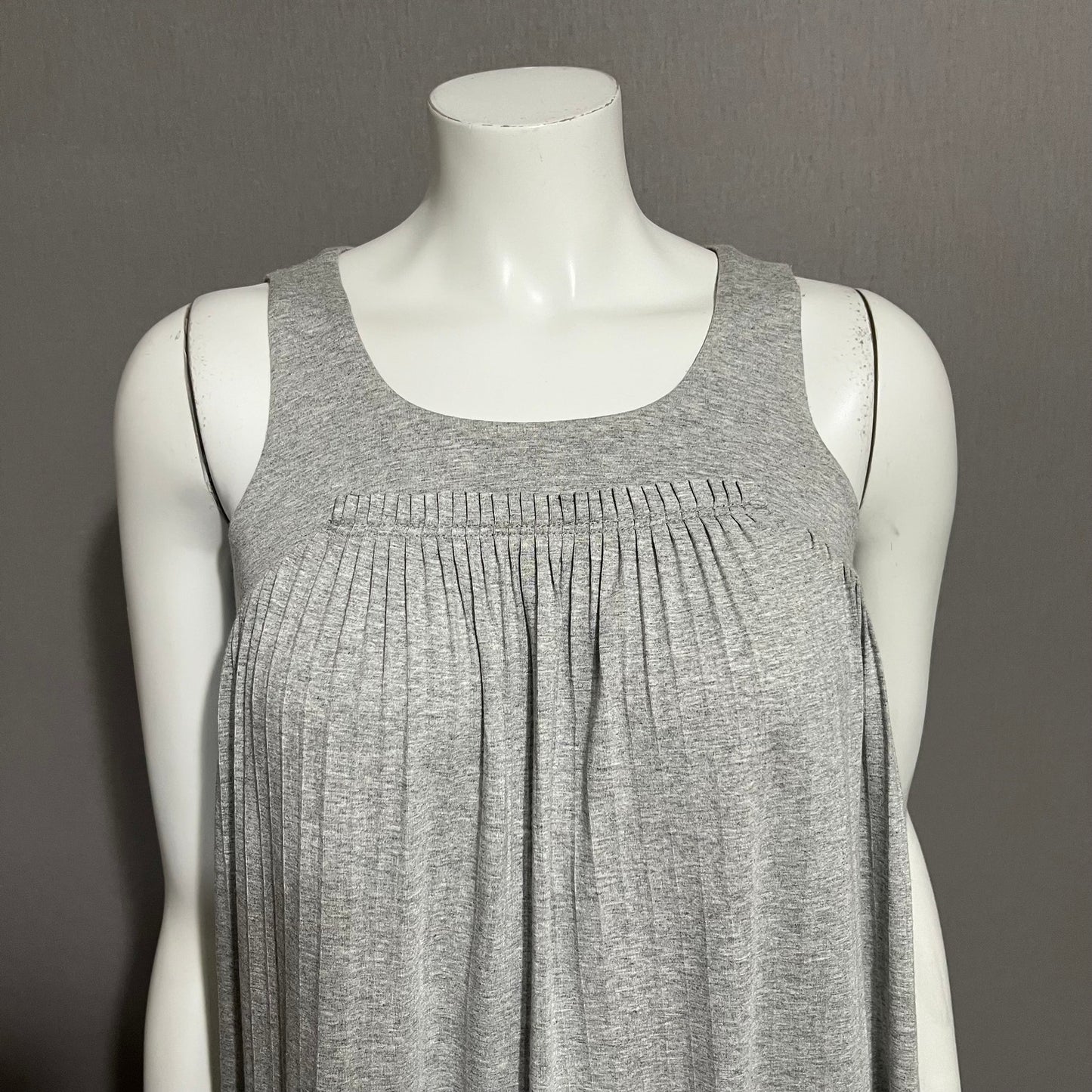 Philosophy Gray Pleated Flowy Knit Casual Summer Dress Sz-Small