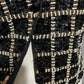 Theo Beaded Gold Black Sequin Square Print Vest Sz-Medium