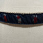 Golf Theme Character Navy & Red With Brown Leather Buckle Belt Sz-Large