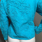 Casual Living Turquoise 100% Cotton Artsy Textured Lightweight Jacket Sz-1X