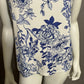 7th Avenue New York & Company Blue Floral Cap Sleeve Knit Top Sz-Small