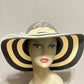 Nicole Marciano Striped 100% Straw Floppy Hat One Size