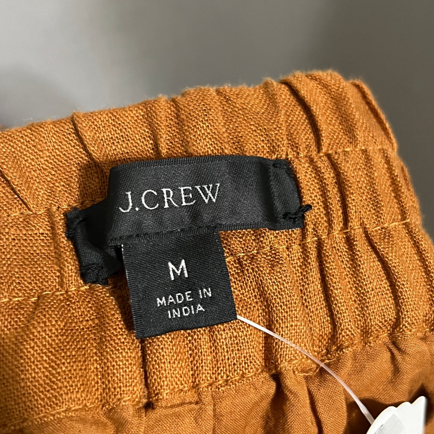 J.Crew Women’s Rust Brown 100% Linen Skirt Knee Length Sz-Medium