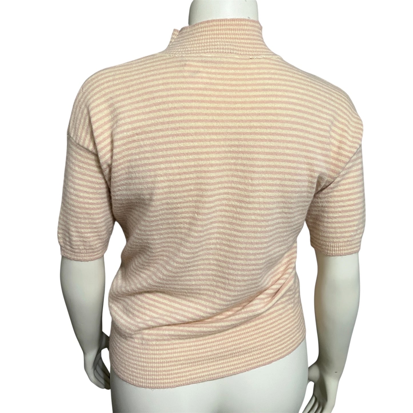 Vintage Women’s Striped Sweater Lambswool Rabbit Hair Sweater Sz-Medium