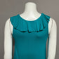 Mittoshop Turquoise Knit Ruffle Collar Casual Vacation Dress Sz-Small