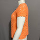 Vintage Soft Open Knit Orange Cardigan Sweater Sz-Small/Medium