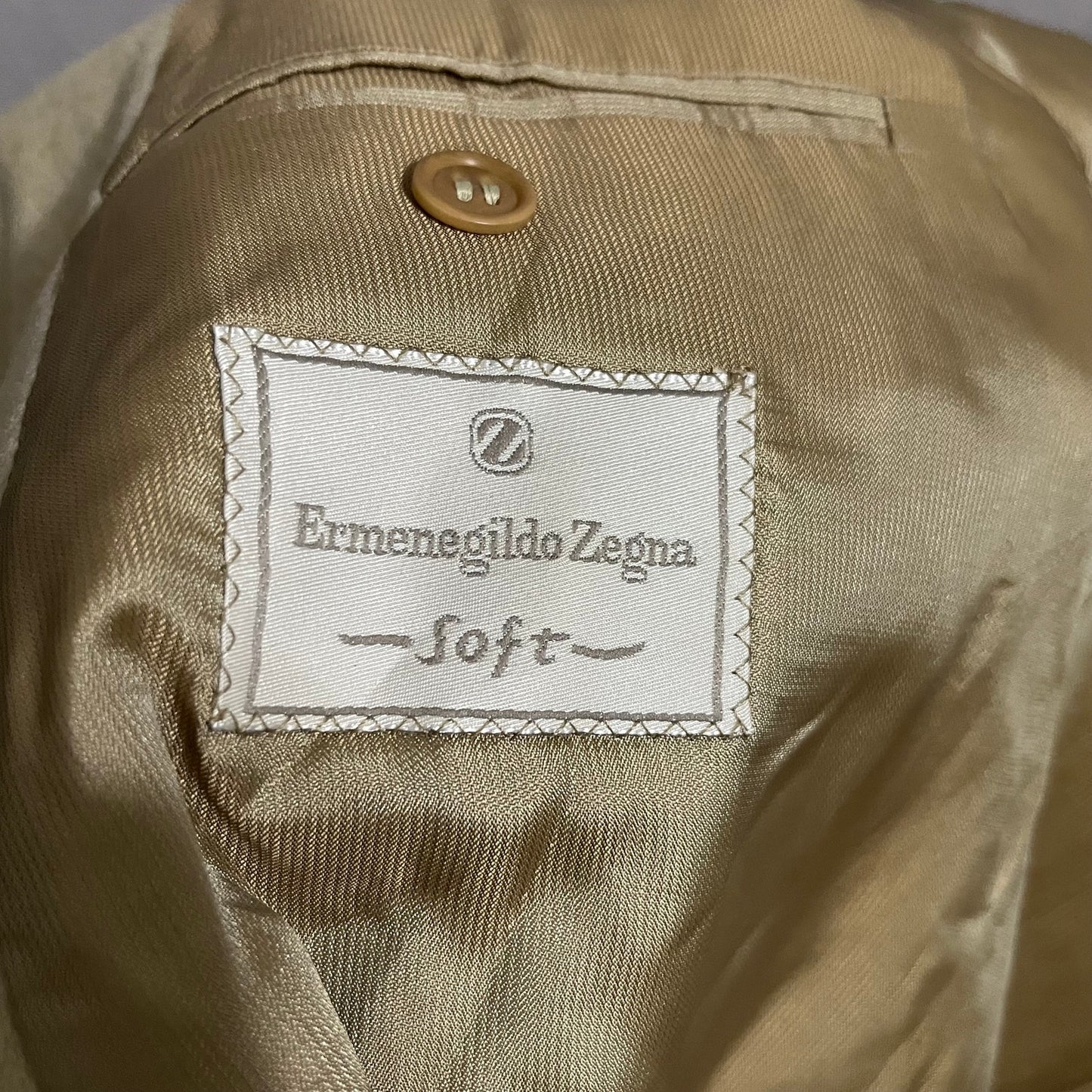 Ermenegildo Zegna Tan Soft Cashmere Feel Sports Jacket Blazer Sz-52