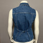 Eddie Bauer Blue Denim 100% Cotton Sleeveless Vest Sz-Medium