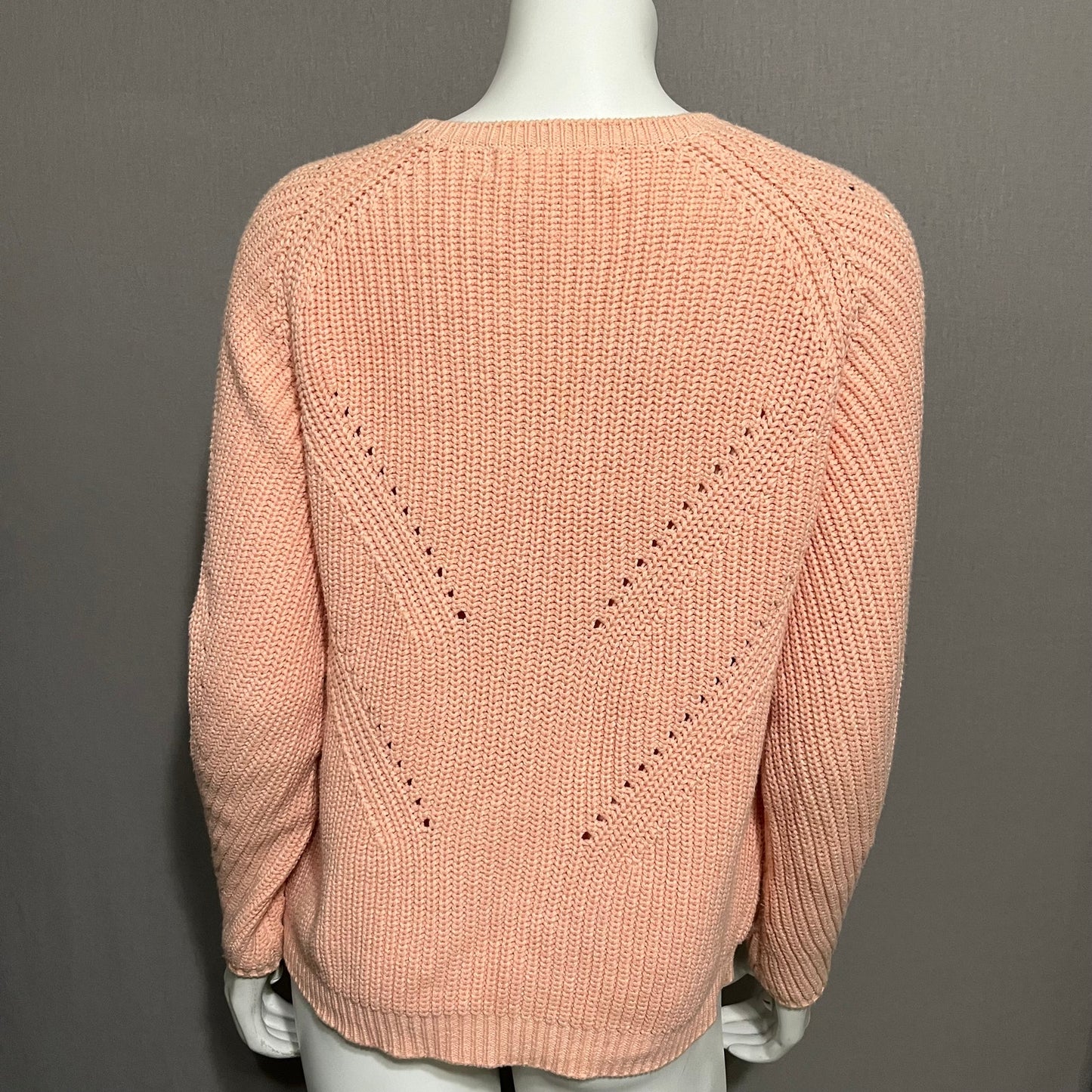 Workshop Light Peach/Pink Long Sleeve Crewneck Sweater Sz-Small