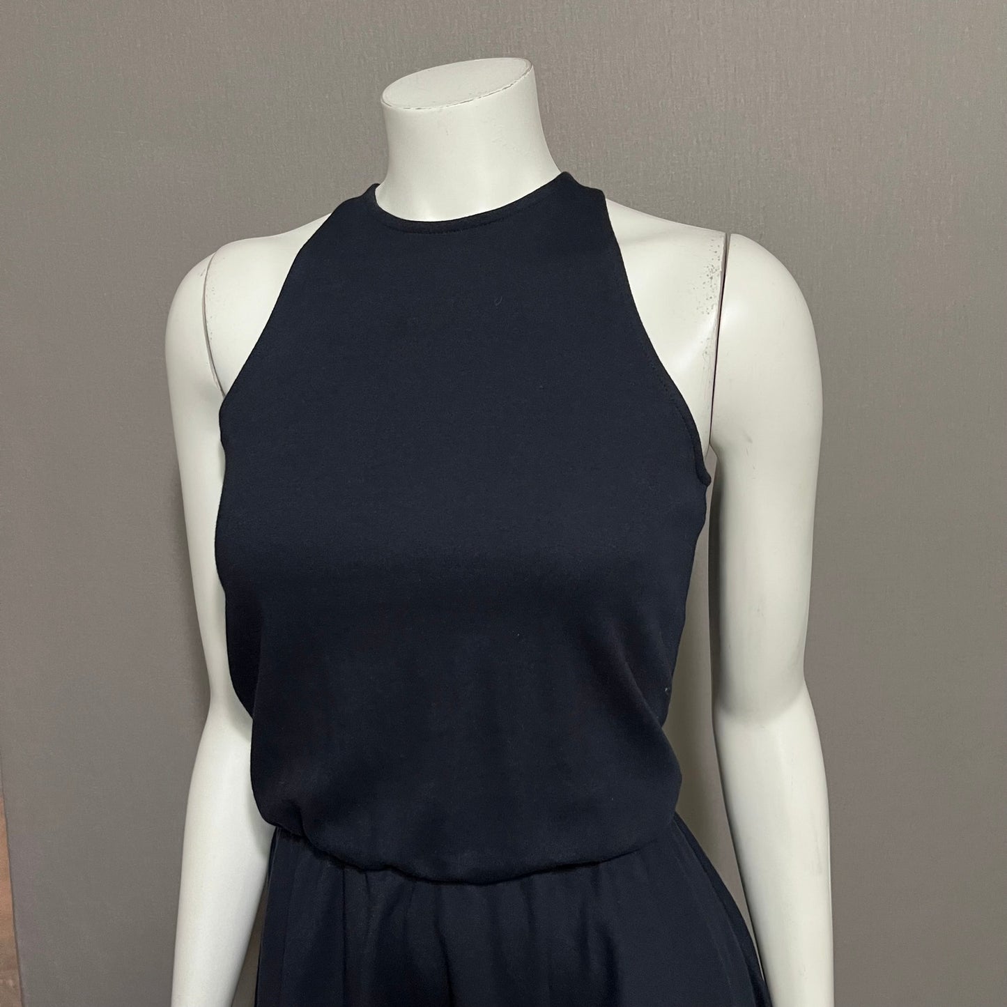 Gap Navy Cotton Racer back Mini Flare Dress Sz-XS