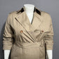 Misty Harbor Cotton Blend Double Breasted Tan Trench Jacket Sz-14 Petite