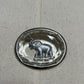 Vintage Silver Elephant in a Clear Surrounded Closure Brooch