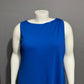 Worthington Blue Sleeveless Fitted Knit Overlay Shell Dress Sz-XL