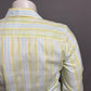 Women Checkered Print Spring Button Front Shirt Sz-16 Pale Yellow Blue Green