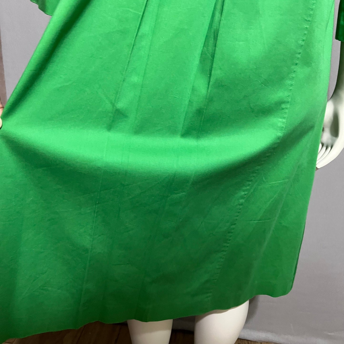 Newport News Green Cotton Swing Midi Length Rain Jacket Sz-14 (Large)