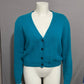 Vintage OBR Lambswool Rabbit Hair Cropped Sweater Cardigan Sz-Small