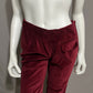 Newport News Maroon Cotton Velvet Pants Sz-6